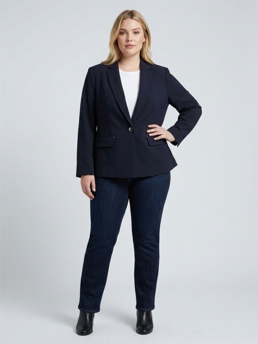 Anne Klein Women’s Black Blazer Jacket Size Career Workwear